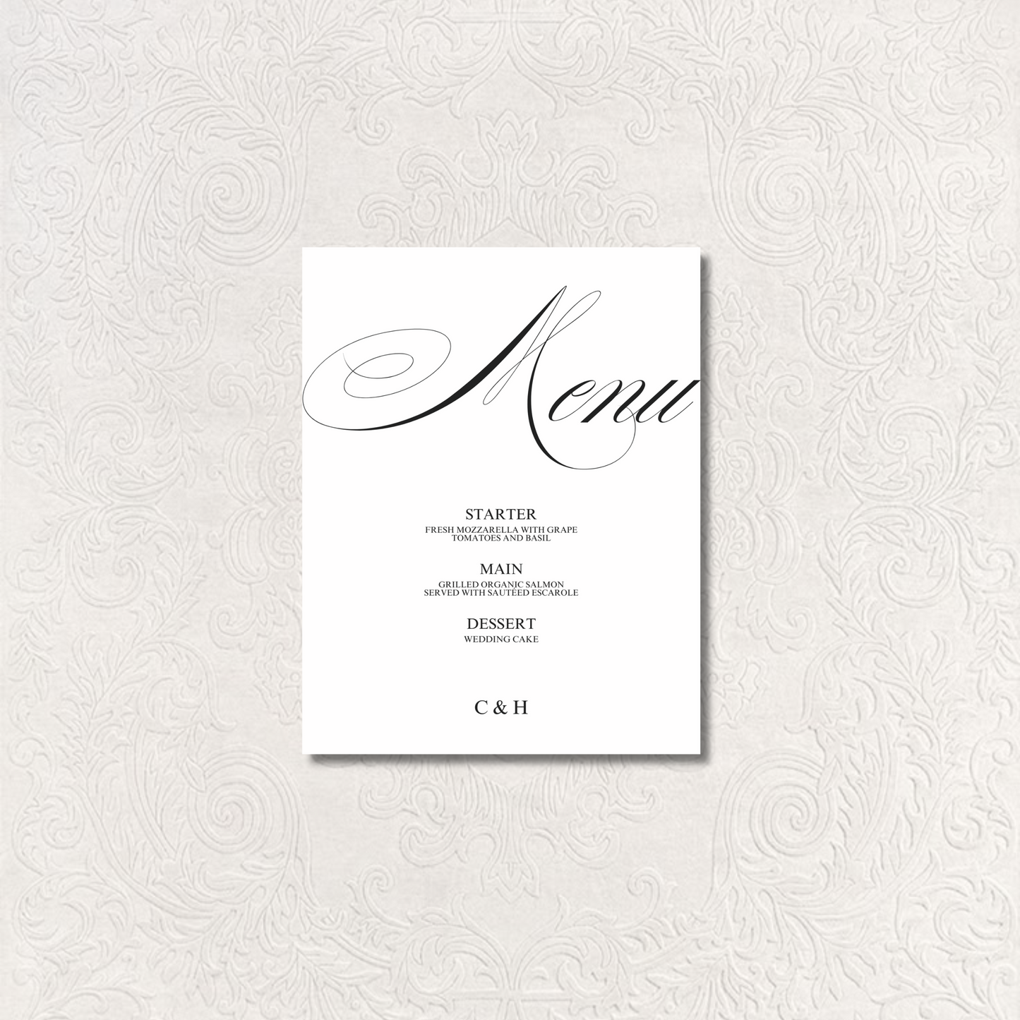 Menu Sign III | Florence Collection | Wedding Signage
