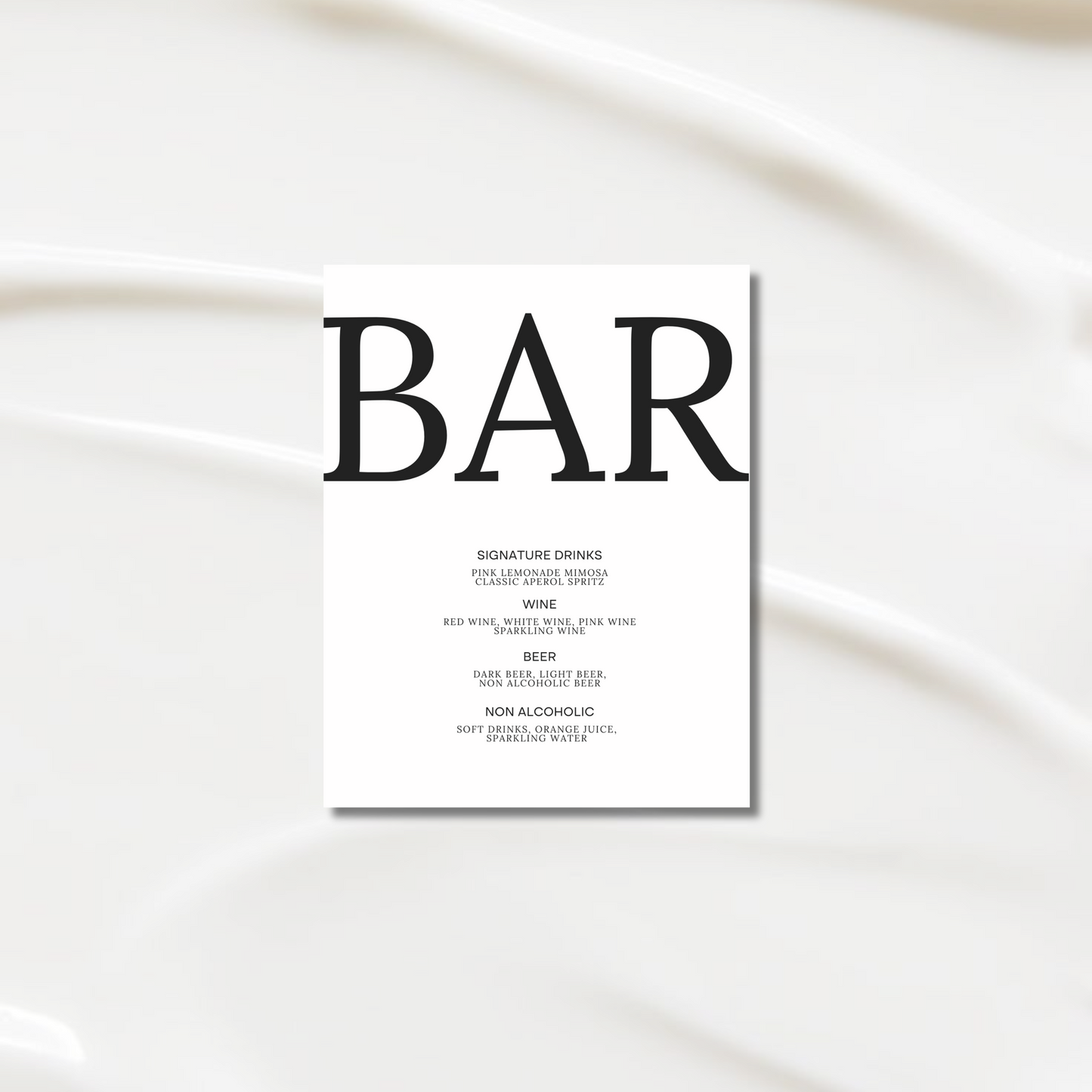 Drinks & Bar Sign II | Moda Collection | Wedding Signage
