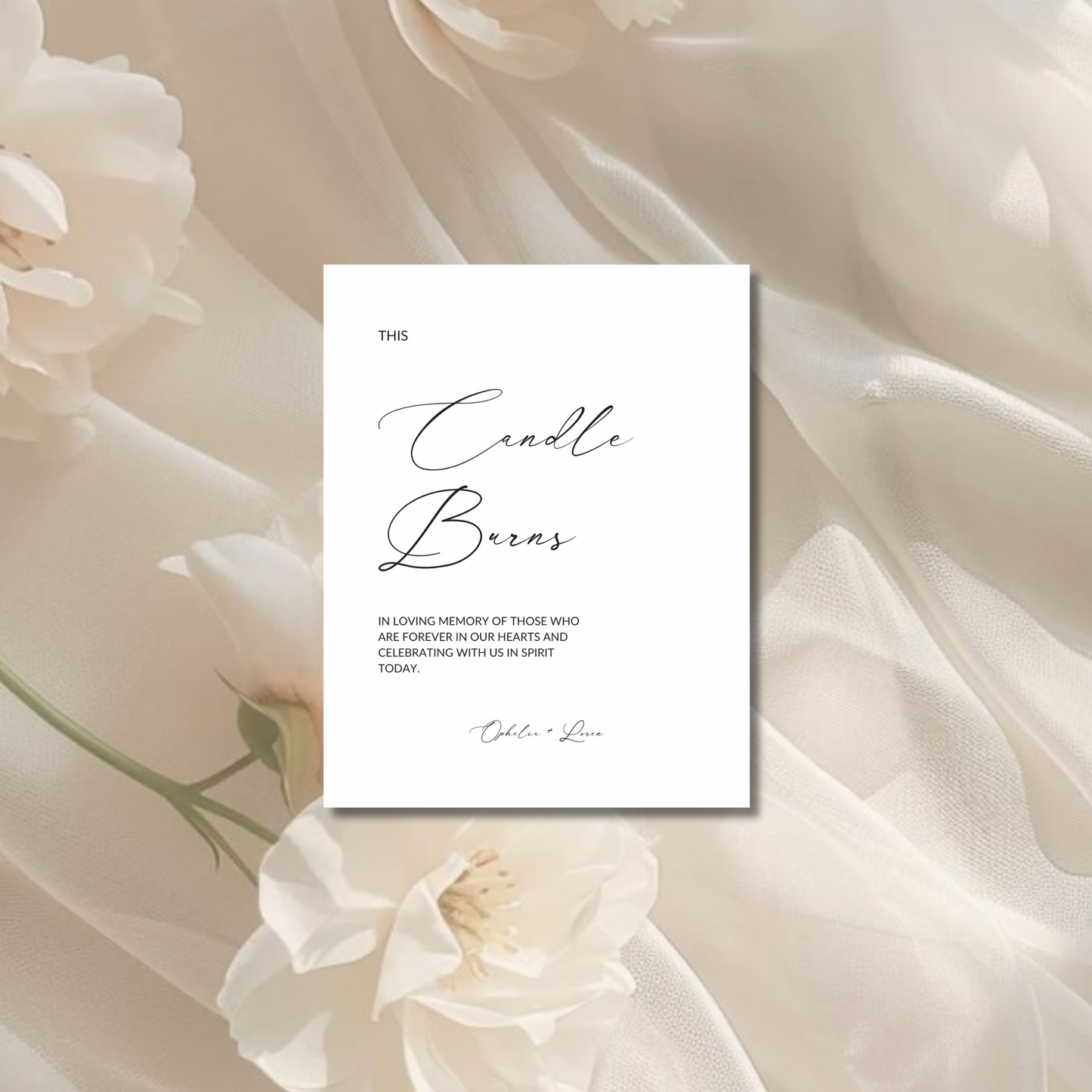 In Loving Memory Sign IV | Aria Collection | Wedding Signage