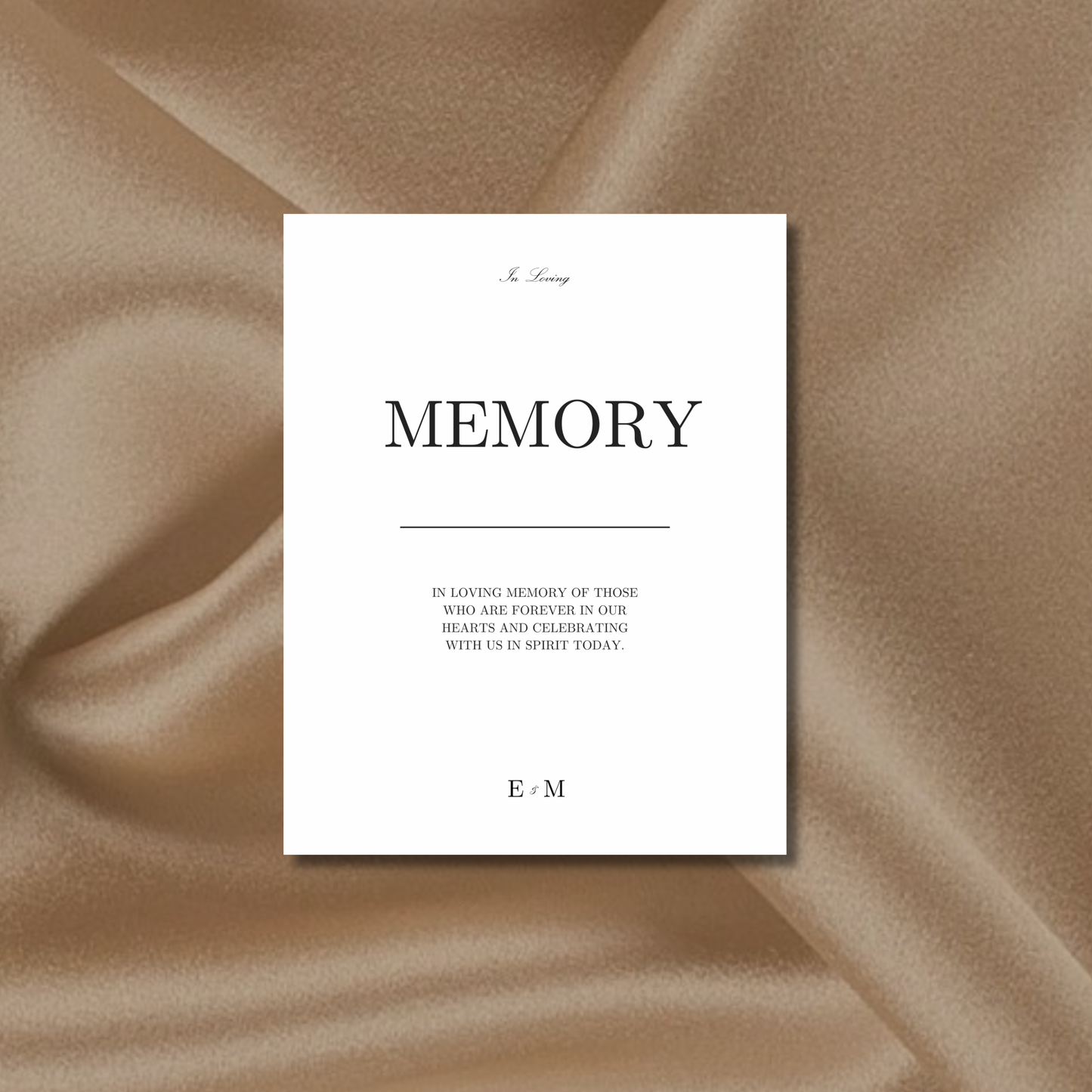 In Loving Memory III | Reina Collection | Wedding Signage