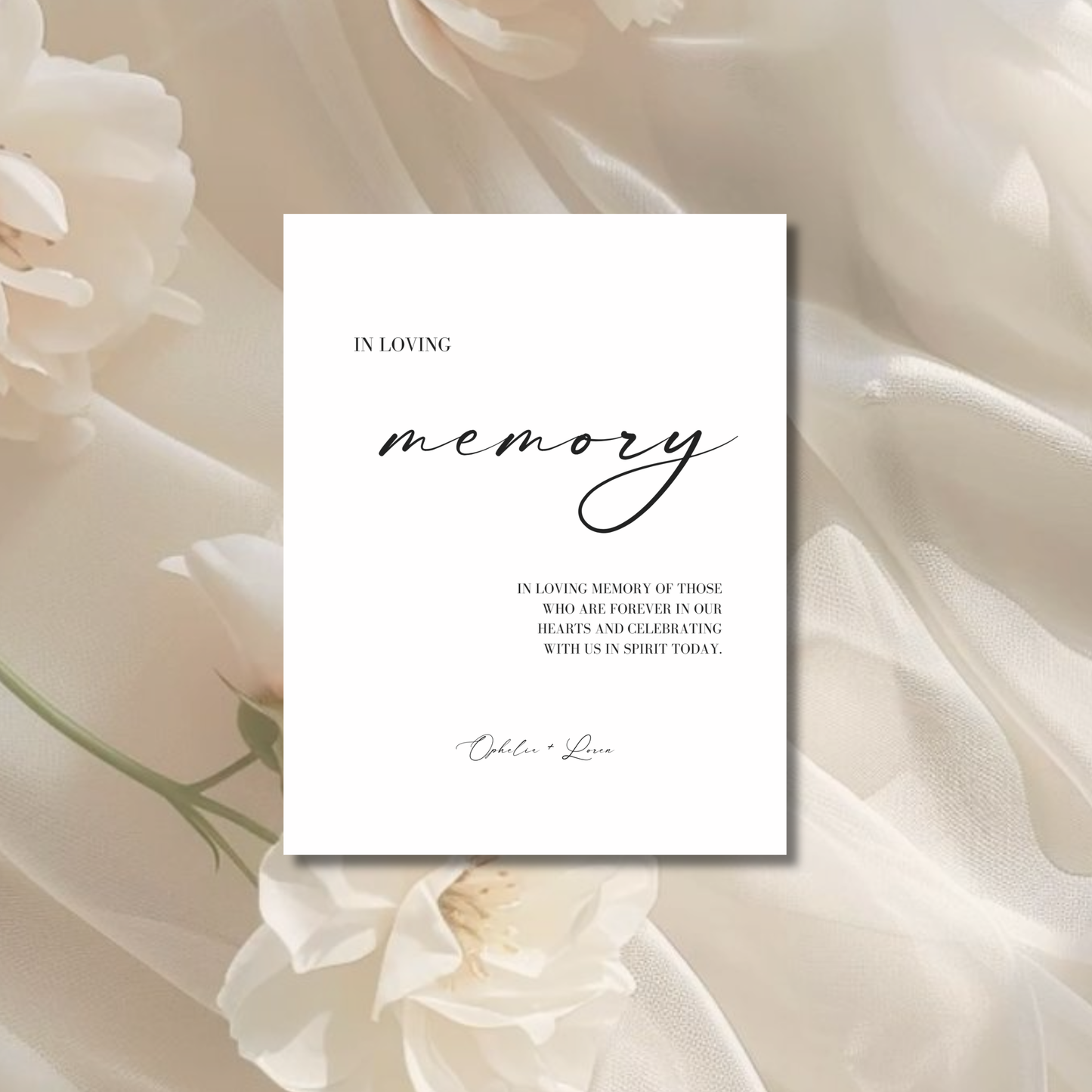 In Loving Memory Sign III | Aria Collection | Wedding Signage