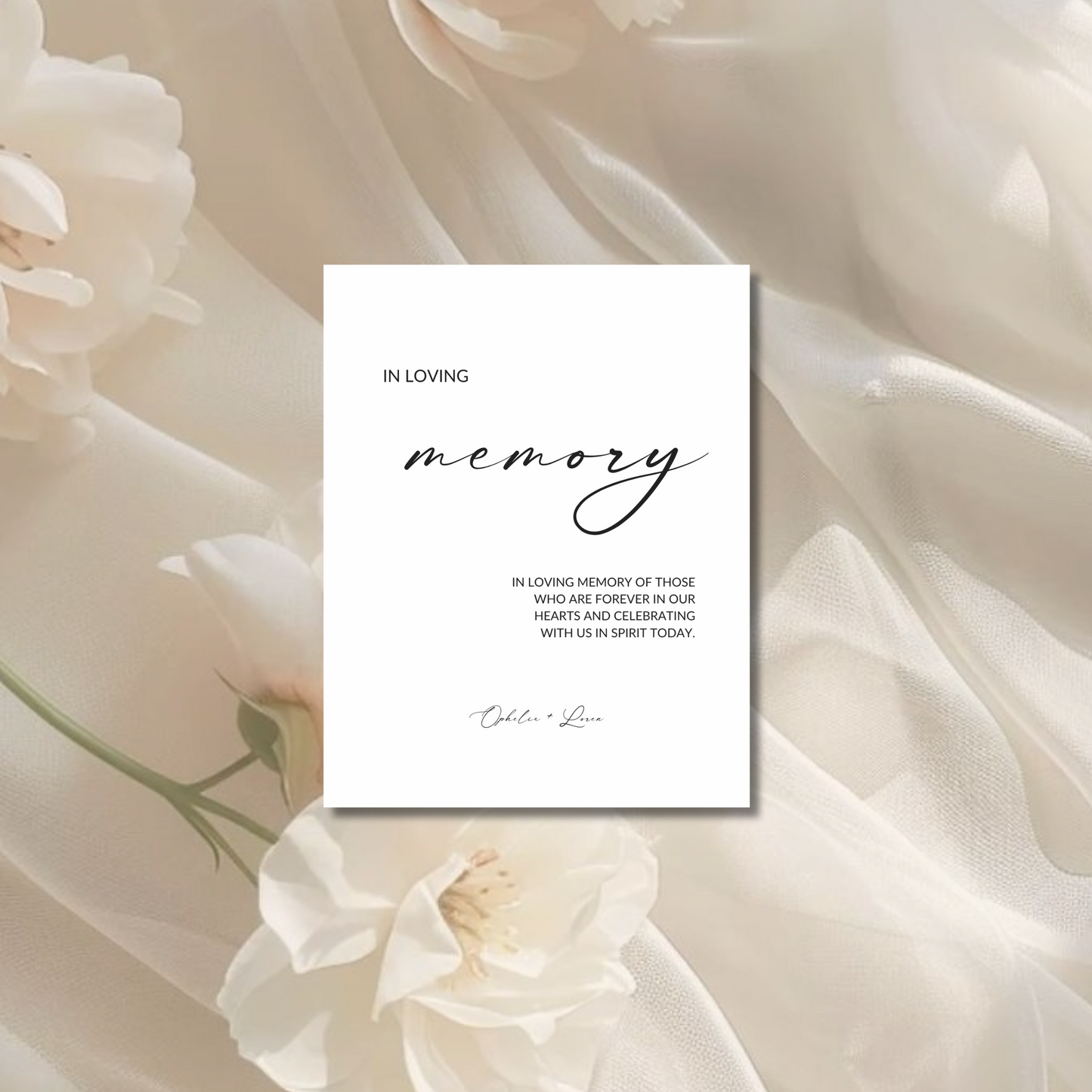In Loving Memory Sign III | Aria Collection | Wedding Signage