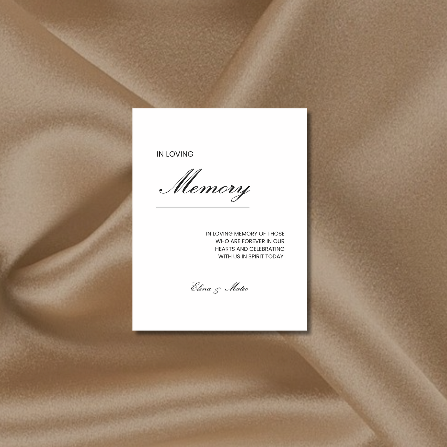 In Loving Memory III | Reina Collection | Wedding Signage