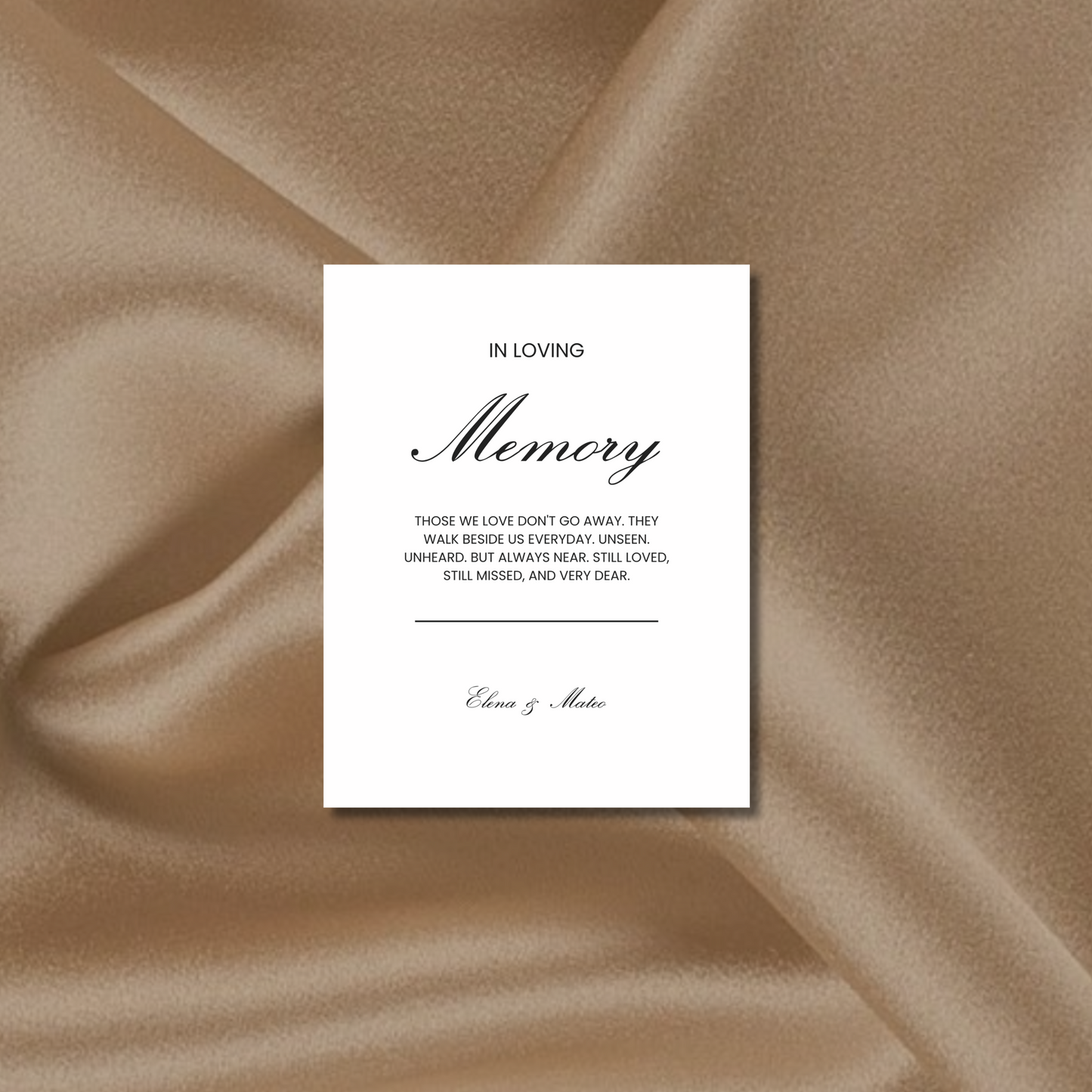 In Loving Memory I | Reina Collection | Wedding Signage