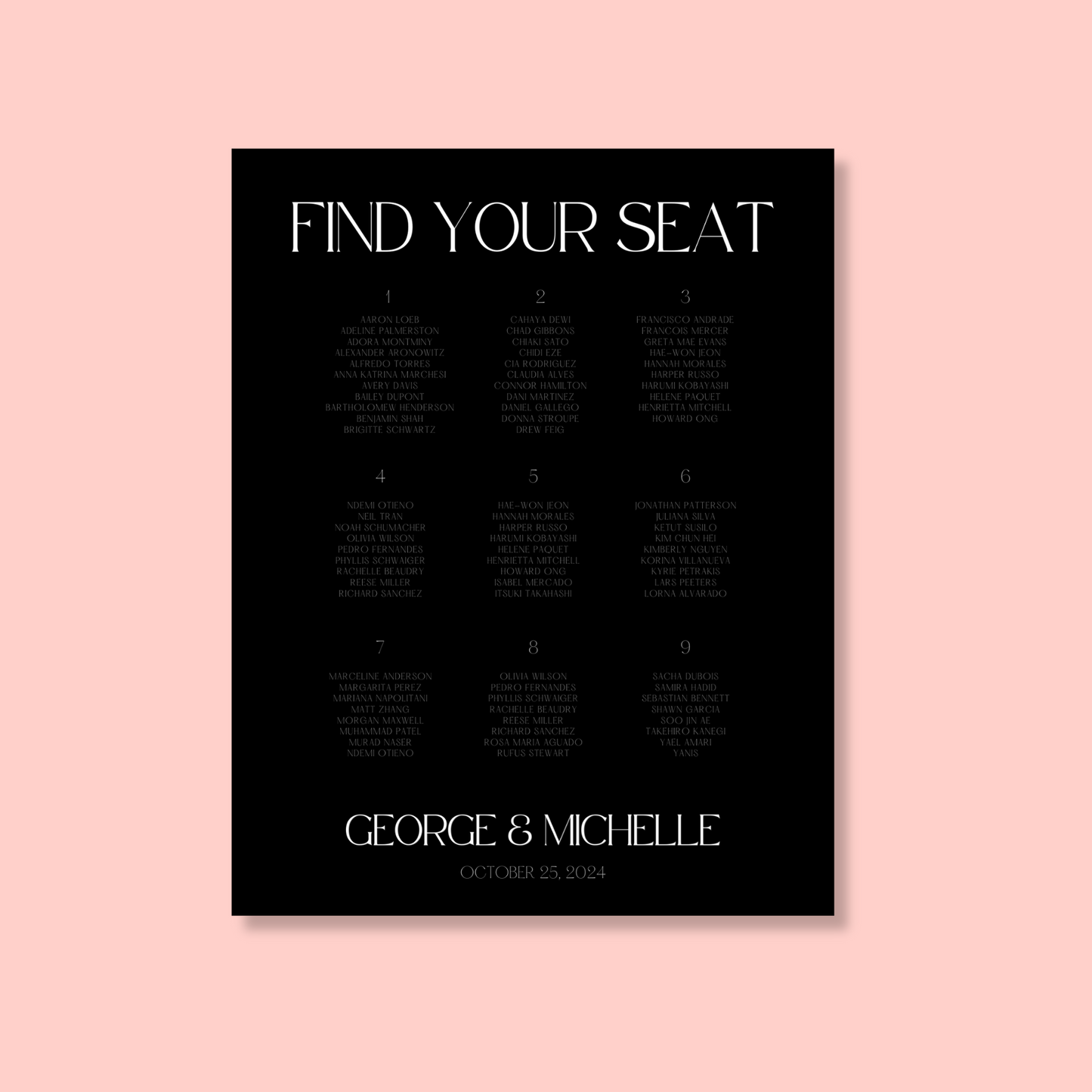 Safira | Find Your Seat