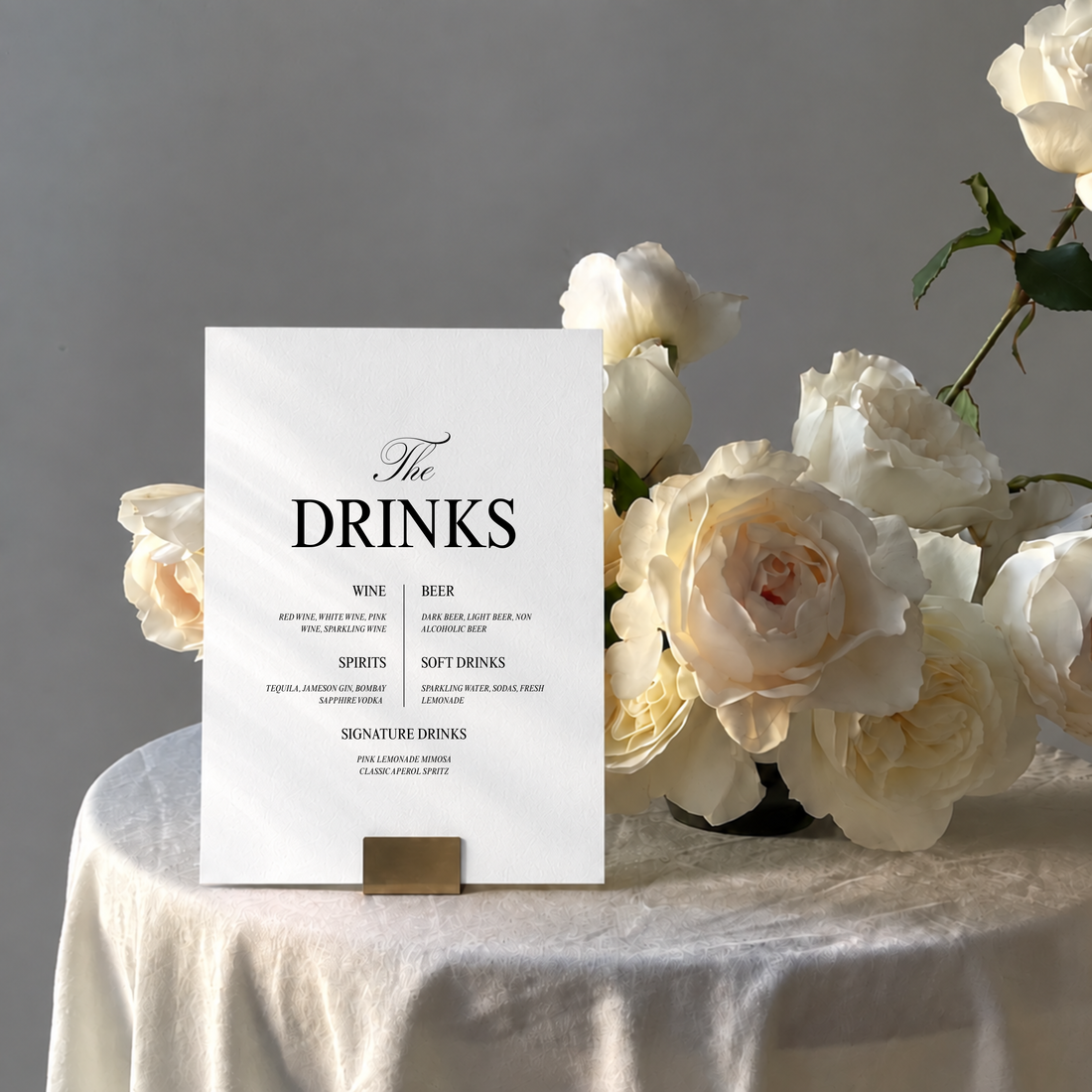 Juliette Drinks Sign