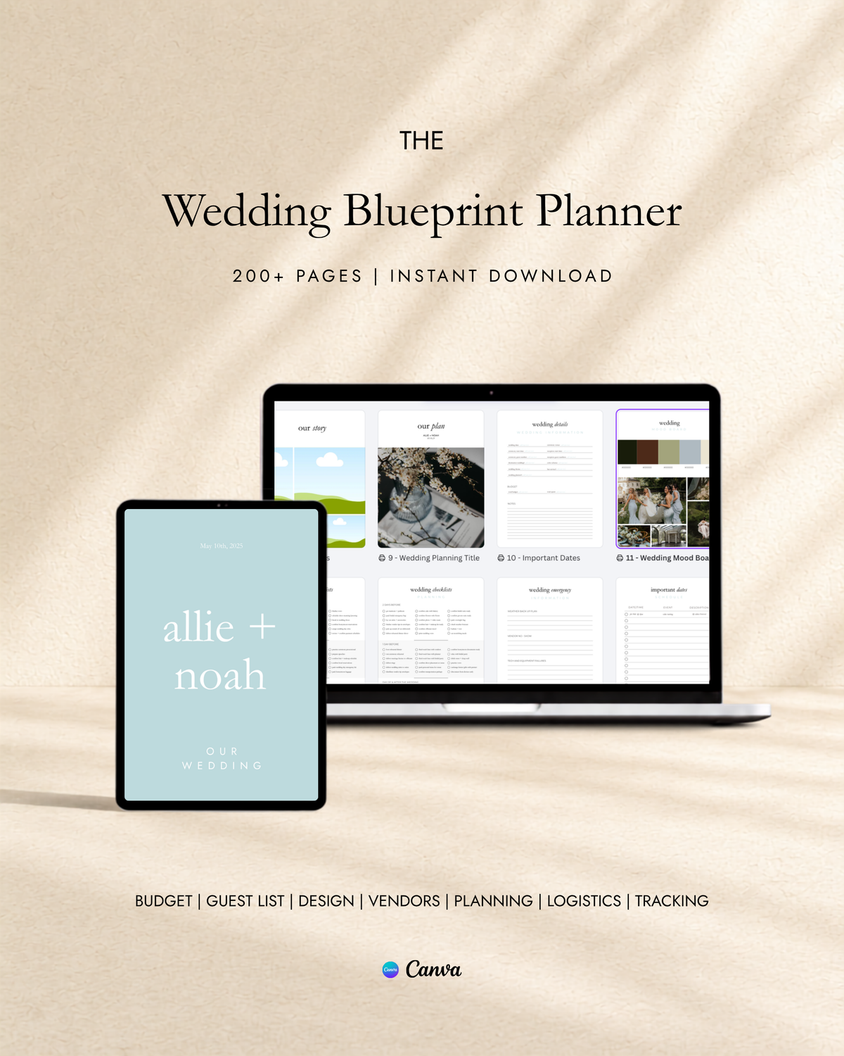 The Wedding Blueprint Planner hardcover wedding planning book