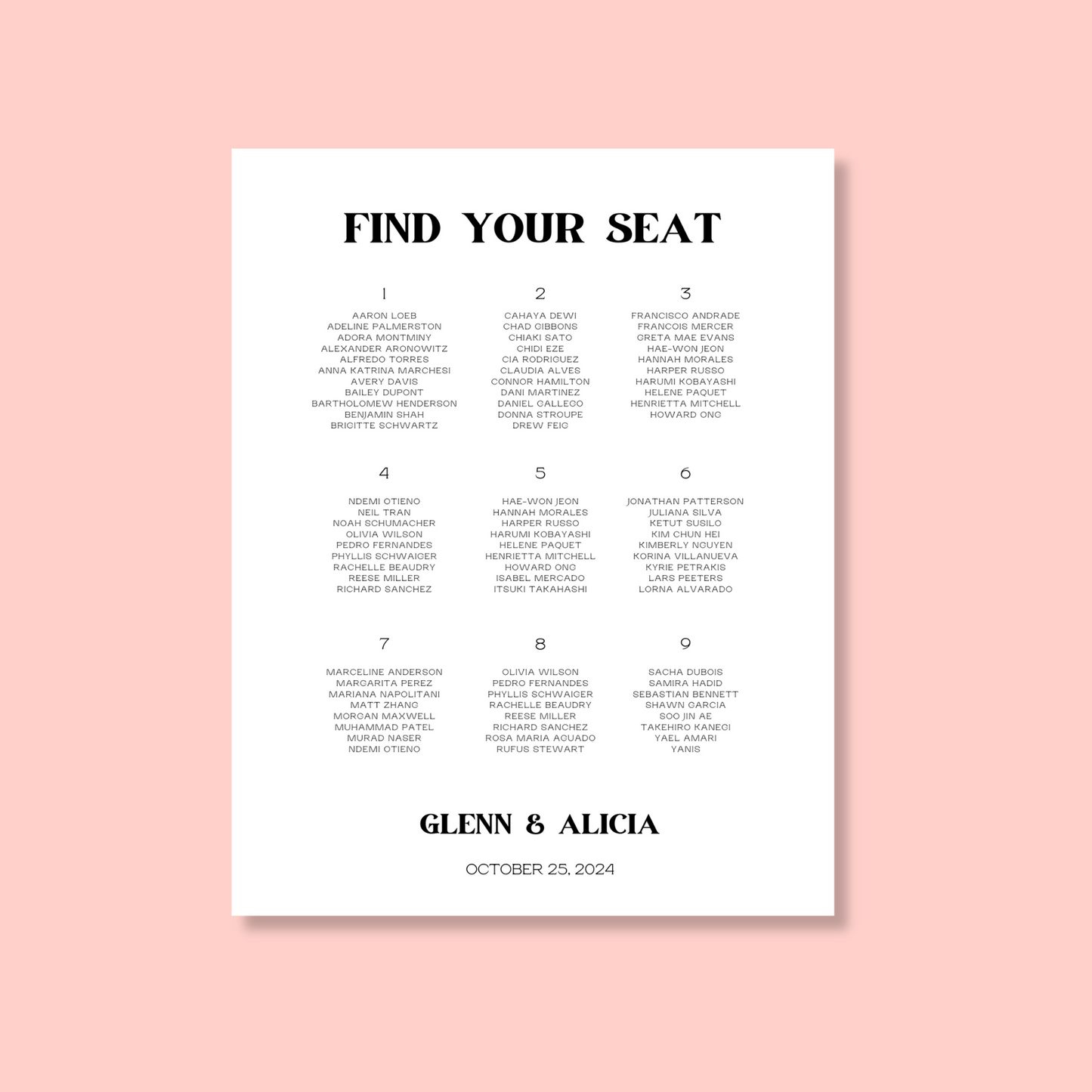 March | Find Your Seat