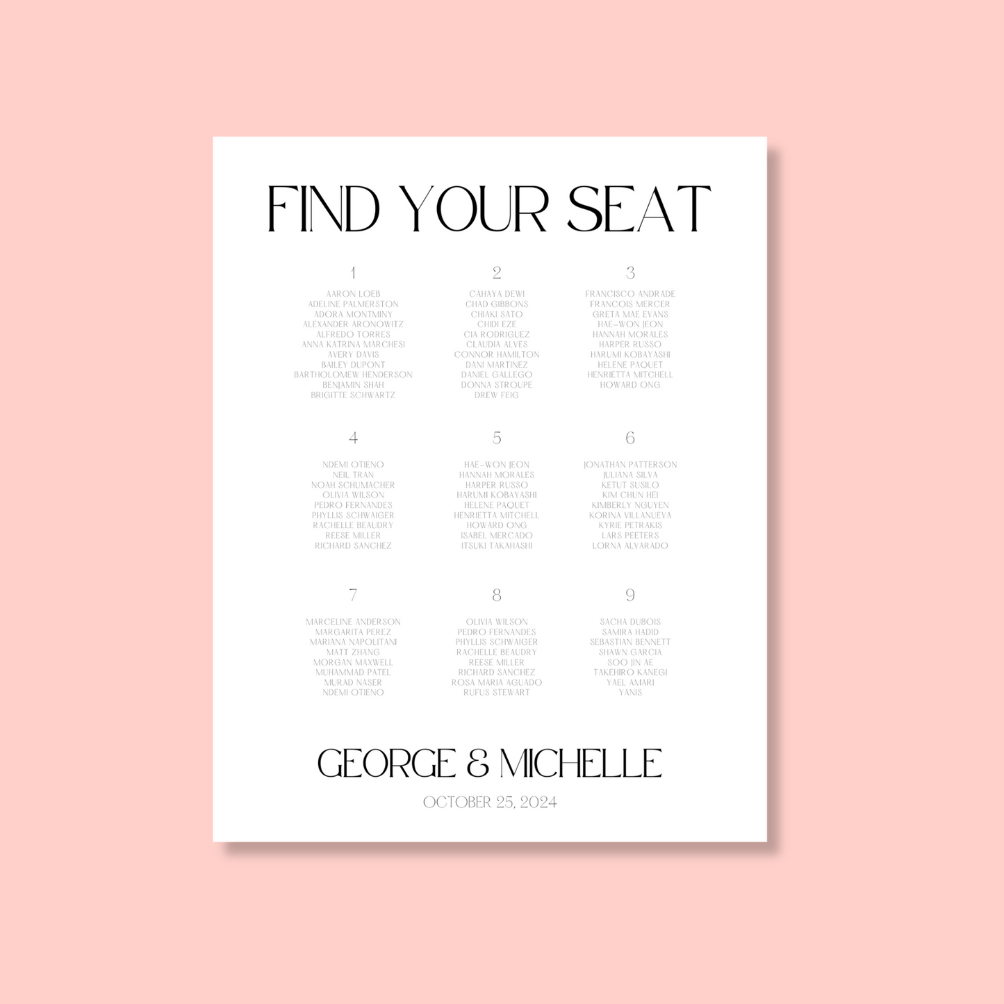 Safira | Find Your Seat