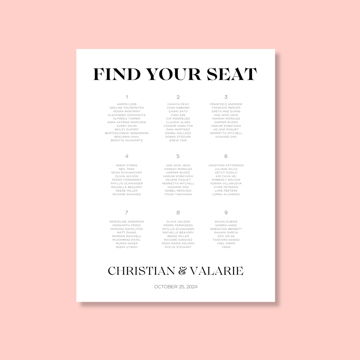 Lovelace | Find Your Seat