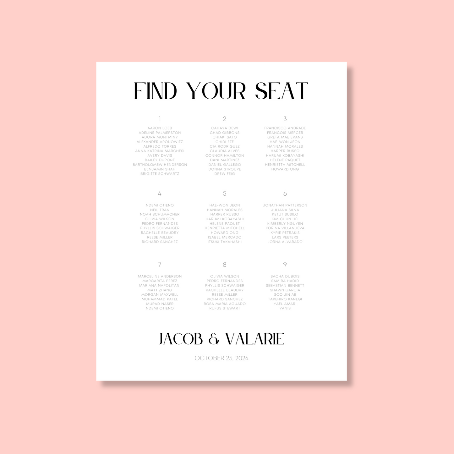 Jour | Find Your Seat