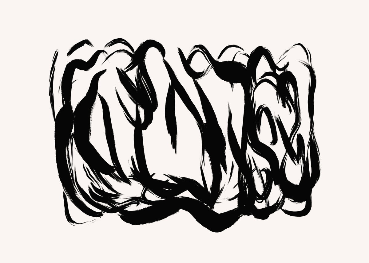 Abstract Ink Bloom, abstract wall art print