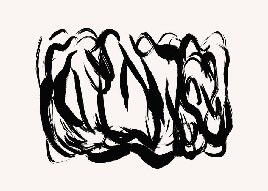 Abstract Ink Bloom, abstract wall art print