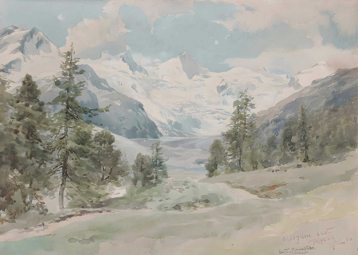 Alpine Meadow art print, printed at home
