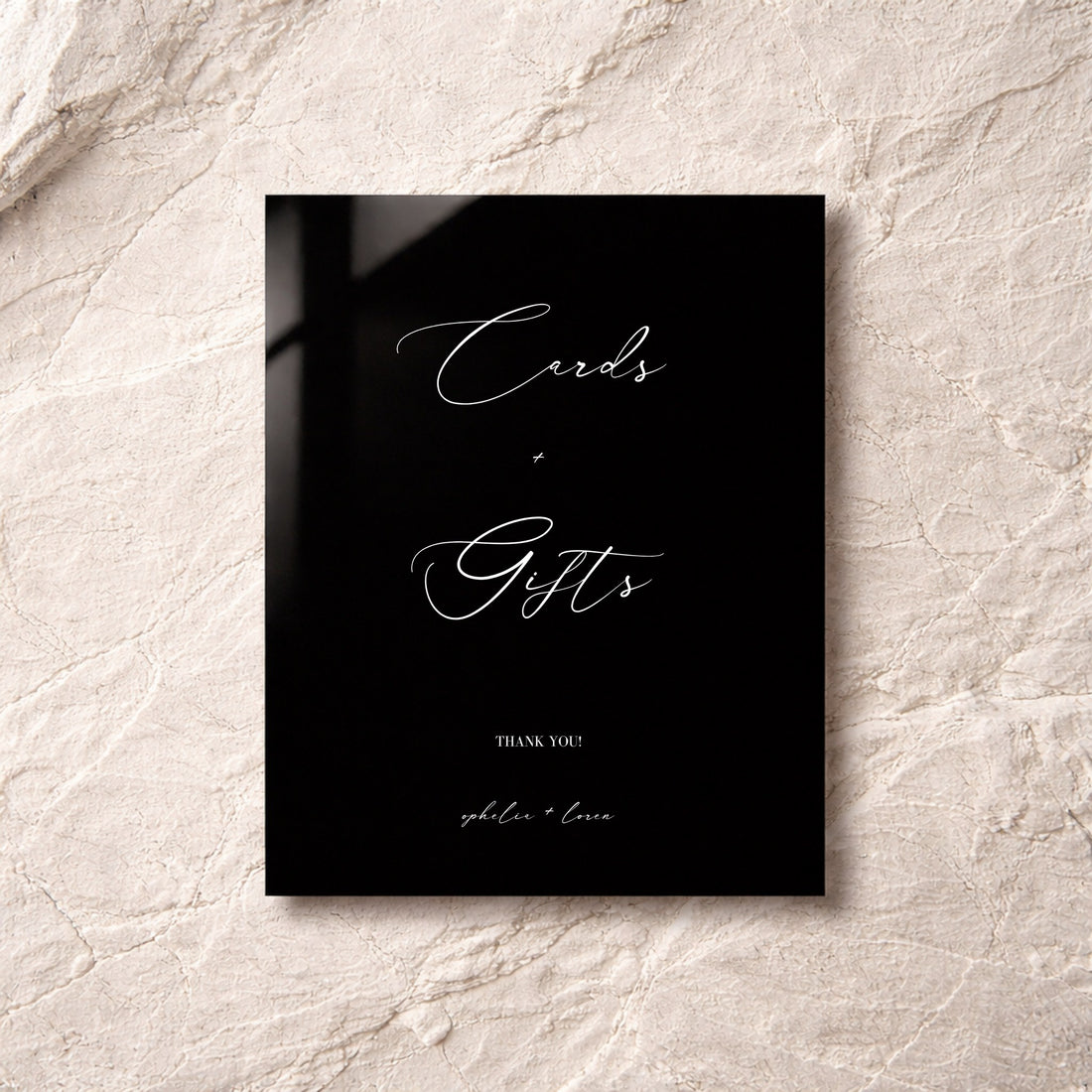 Aria Collection Acrylic Wedding Cards & Gifts Sign