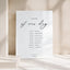 Aria Collection Acrylic Wedding Order of Events Sign