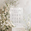 Aria Collection Acrylic Wedding Seating Chart Sign