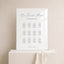 Aria Collection Acrylic Wedding Seating Chart Sign
