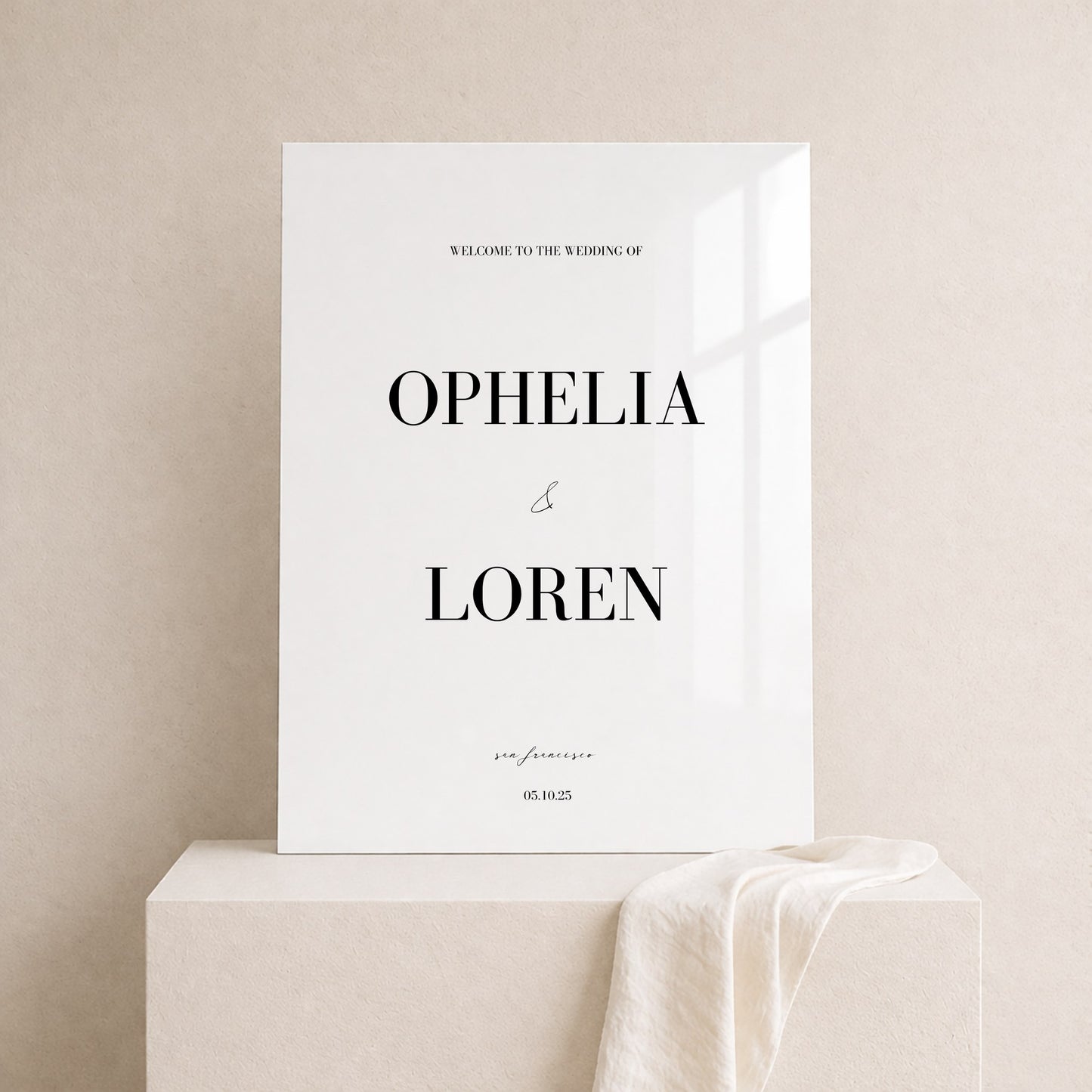 Aria Collection Acrylic Wedding Welcome Sign