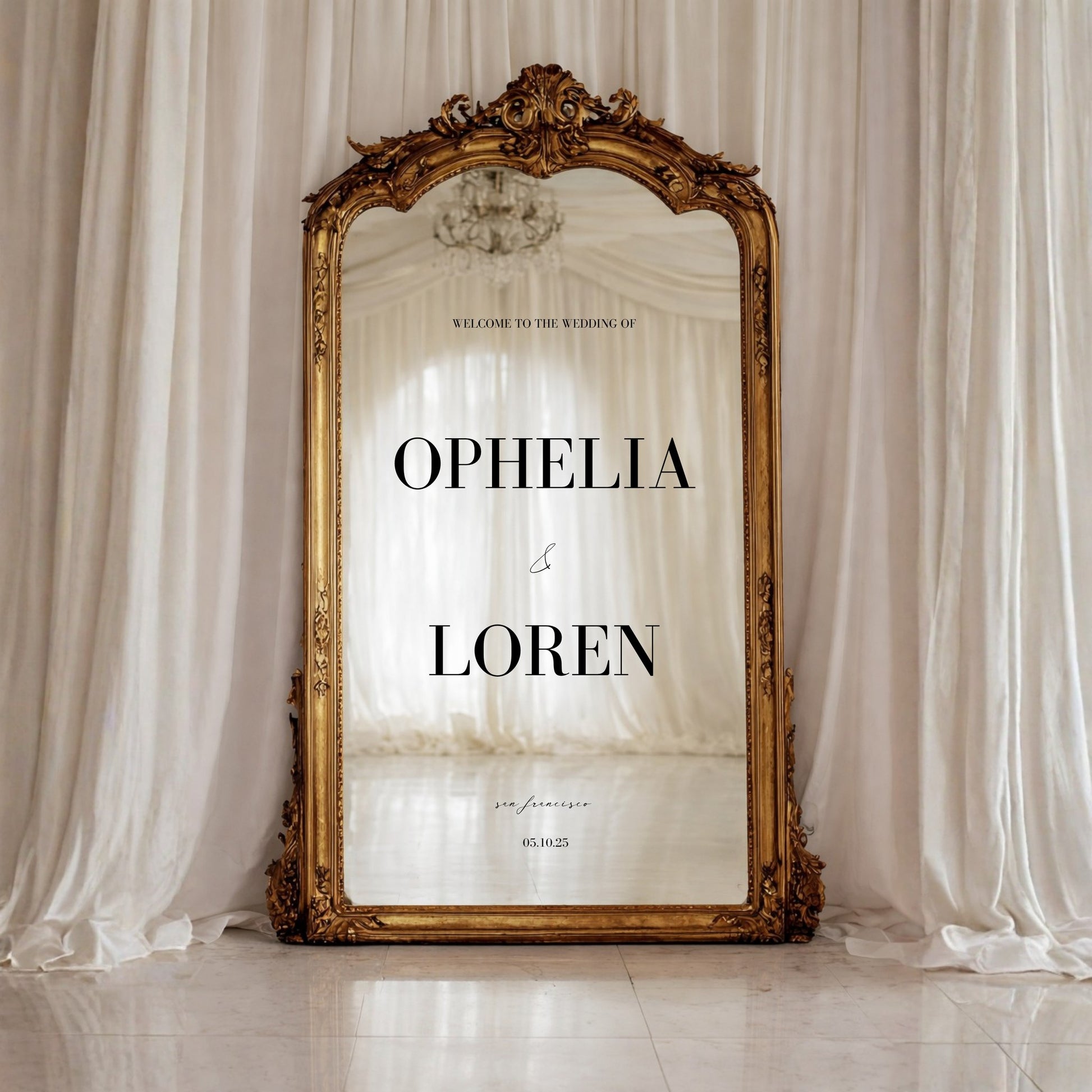 Aria Collection Decal Wedding Welcome Sign