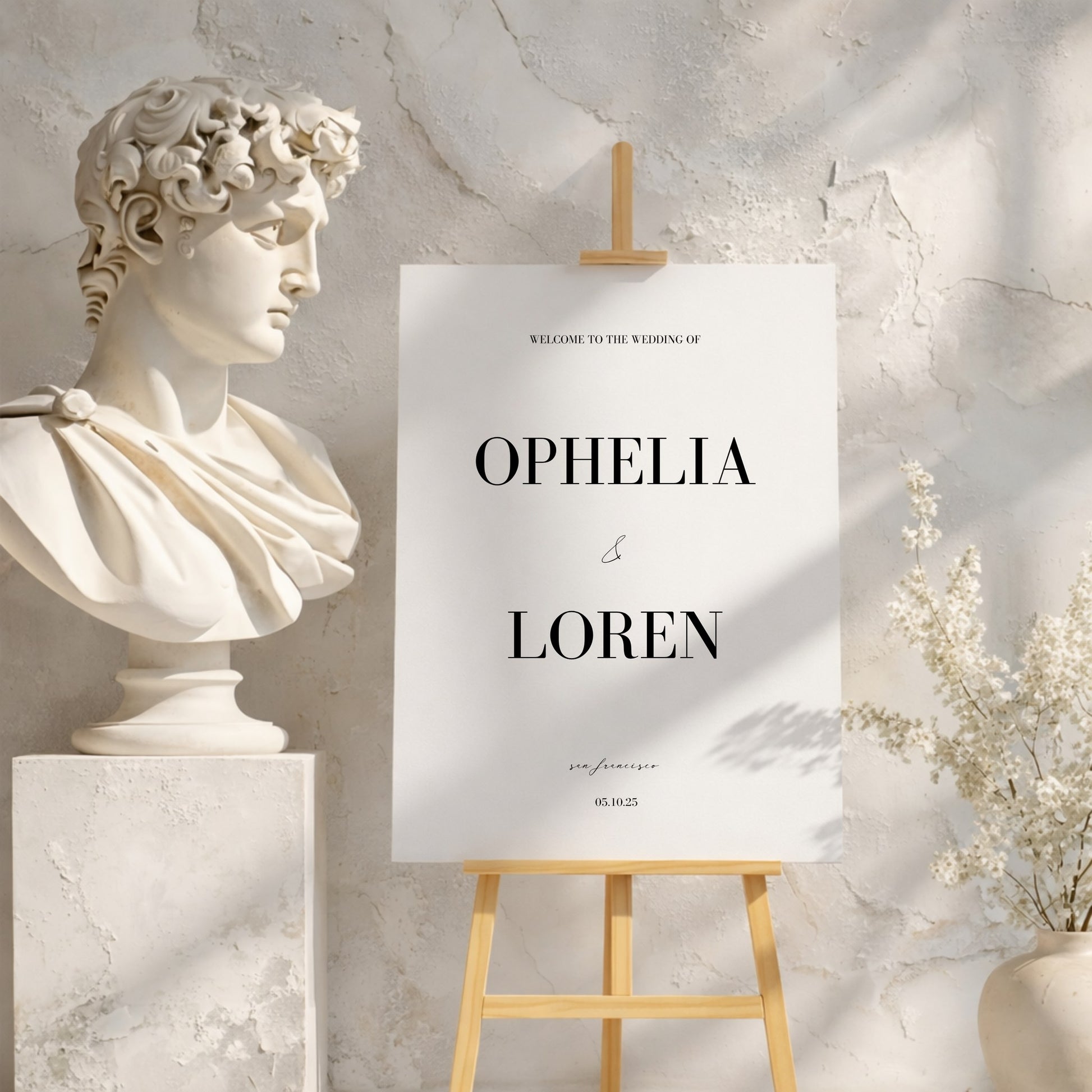 Aria Collection Gatorboard Wedding Welcome Sign