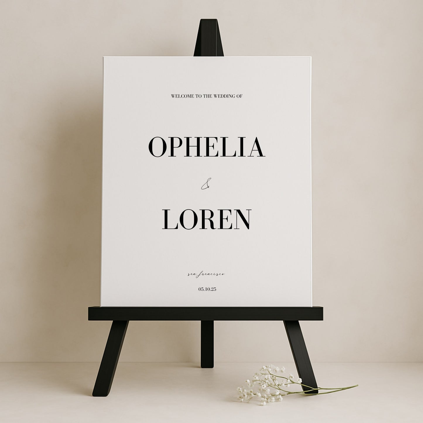 Aria Collection Gatorboard Wedding Welcome Sign