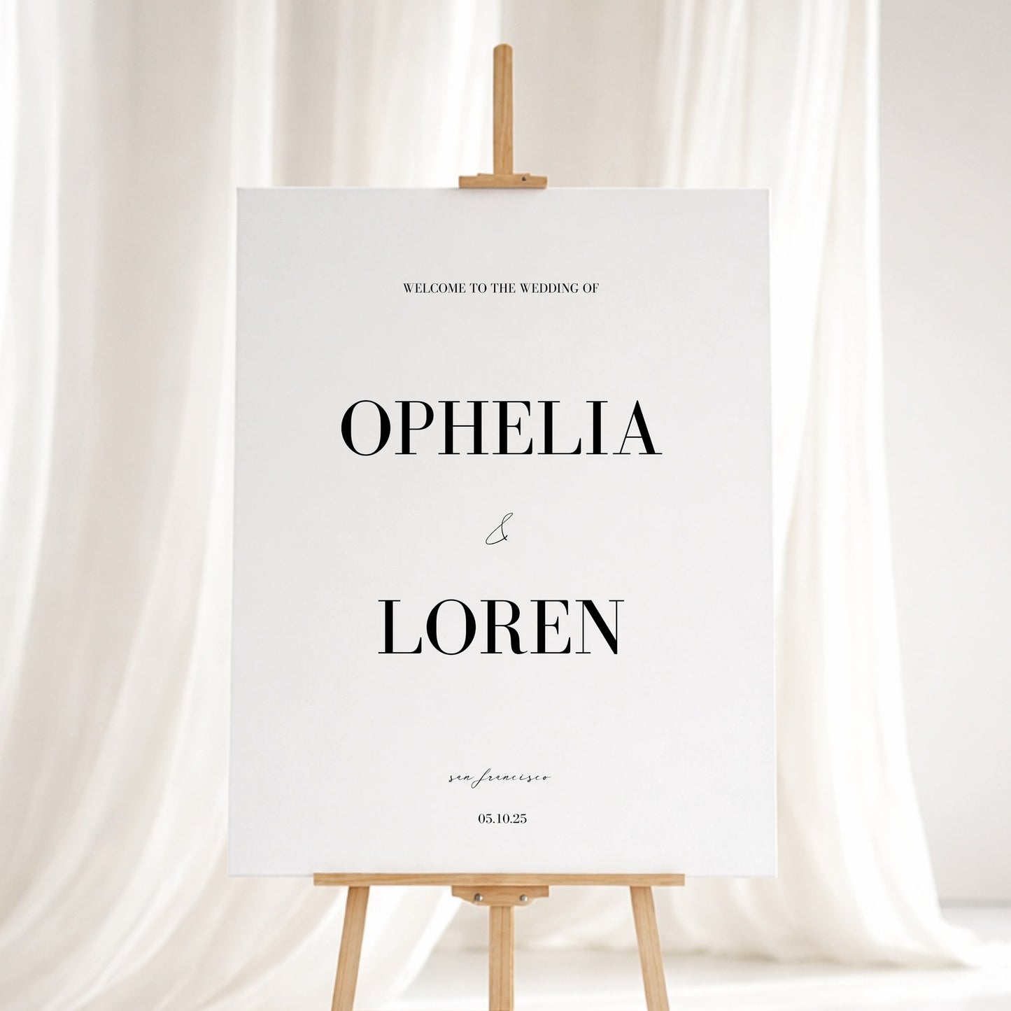 Aria Collection Gatorboard Wedding Welcome Sign