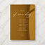 Aria Collection Gold Mirror Wedding Order of Events Sign