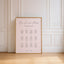 Aria Collection Poster Wedding Seating Chart Sign