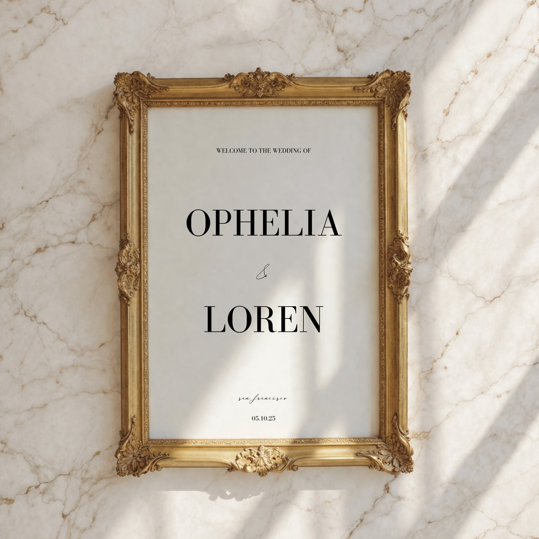 Aria Collection Poster Wedding Welcome Sign