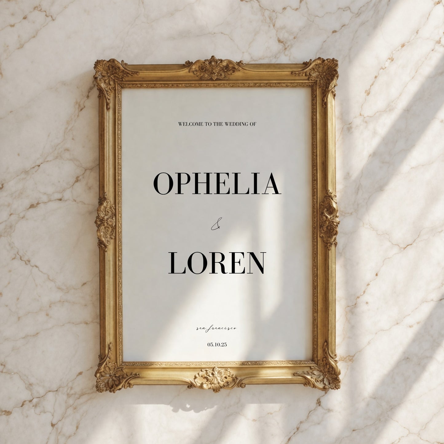 Aria Collection Poster Wedding Welcome Sign