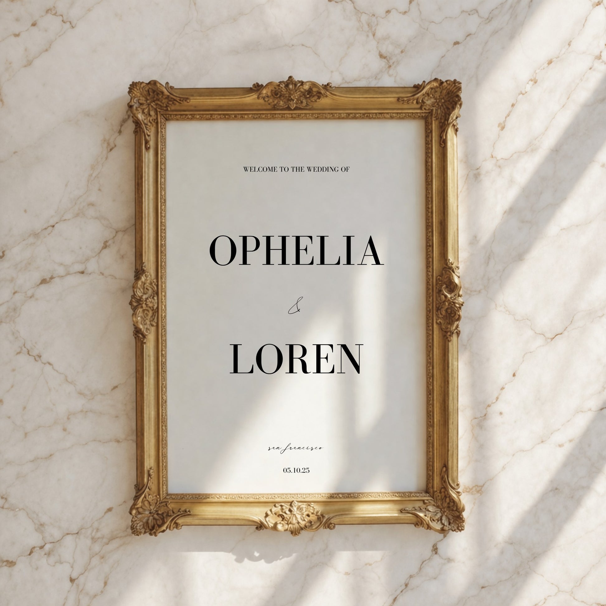 Aria Collection Poster Wedding Welcome Sign