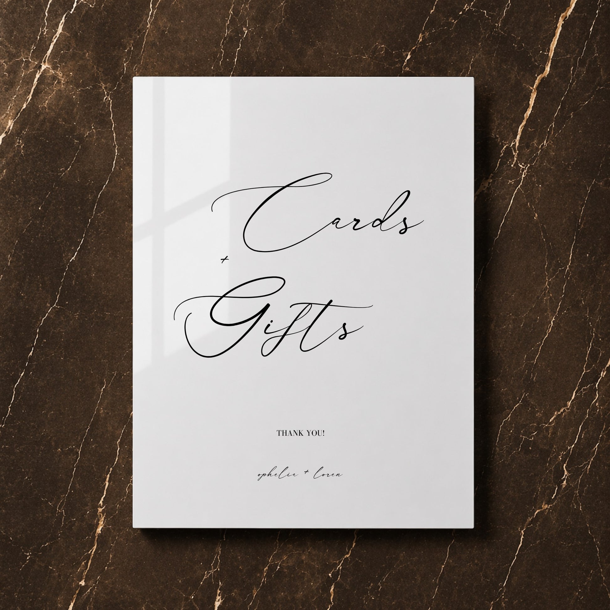 Aria Collection Acrylic Wedding Cards & Gifts Sign