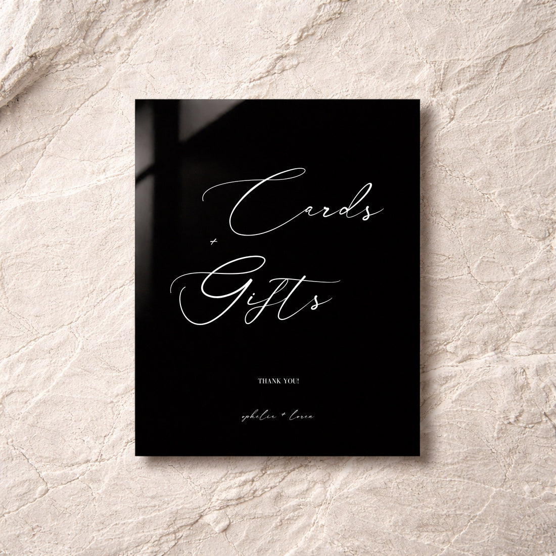 Aria Collection Acrylic Wedding Cards & Gifts Sign