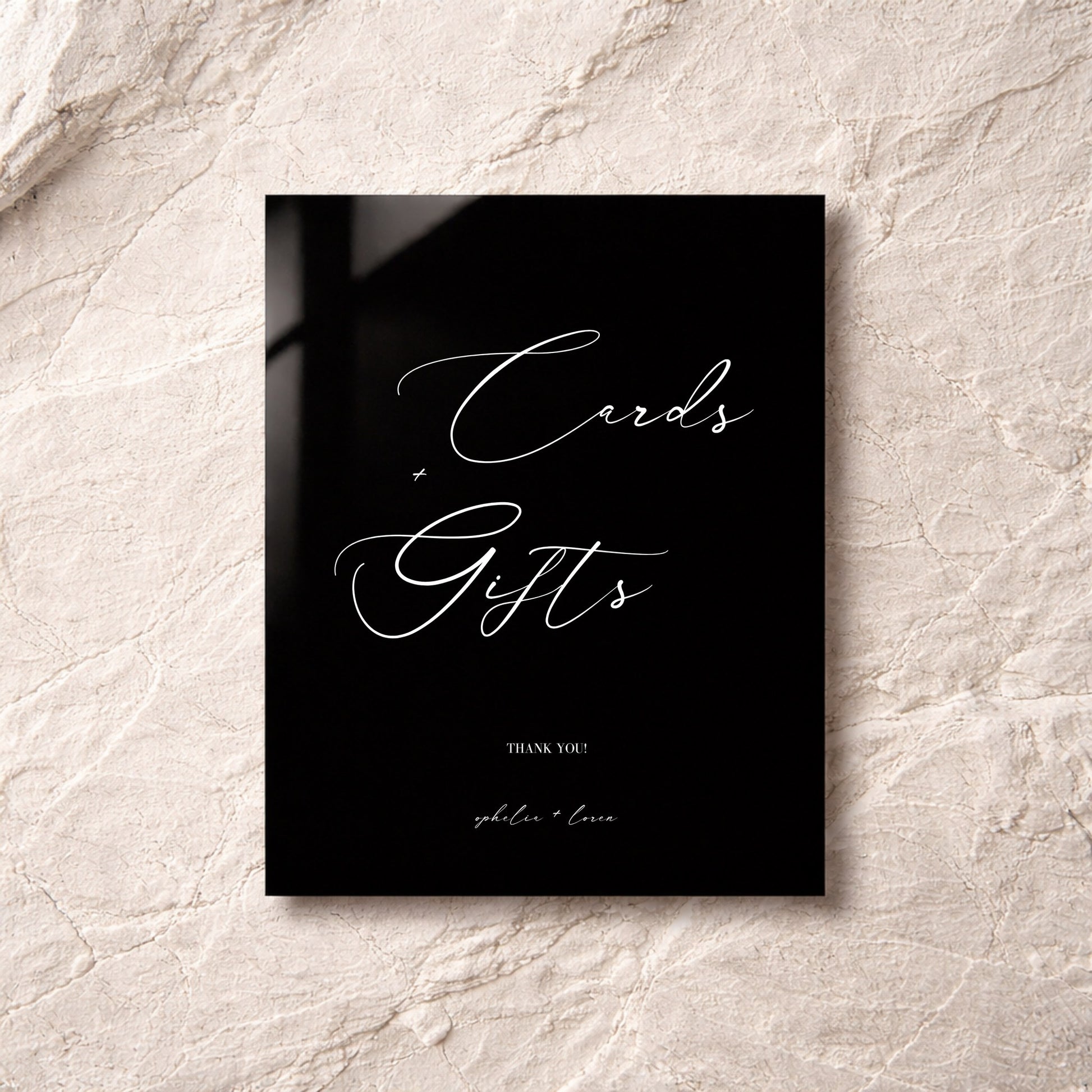 Aria Collection Acrylic Wedding Cards & Gifts Sign