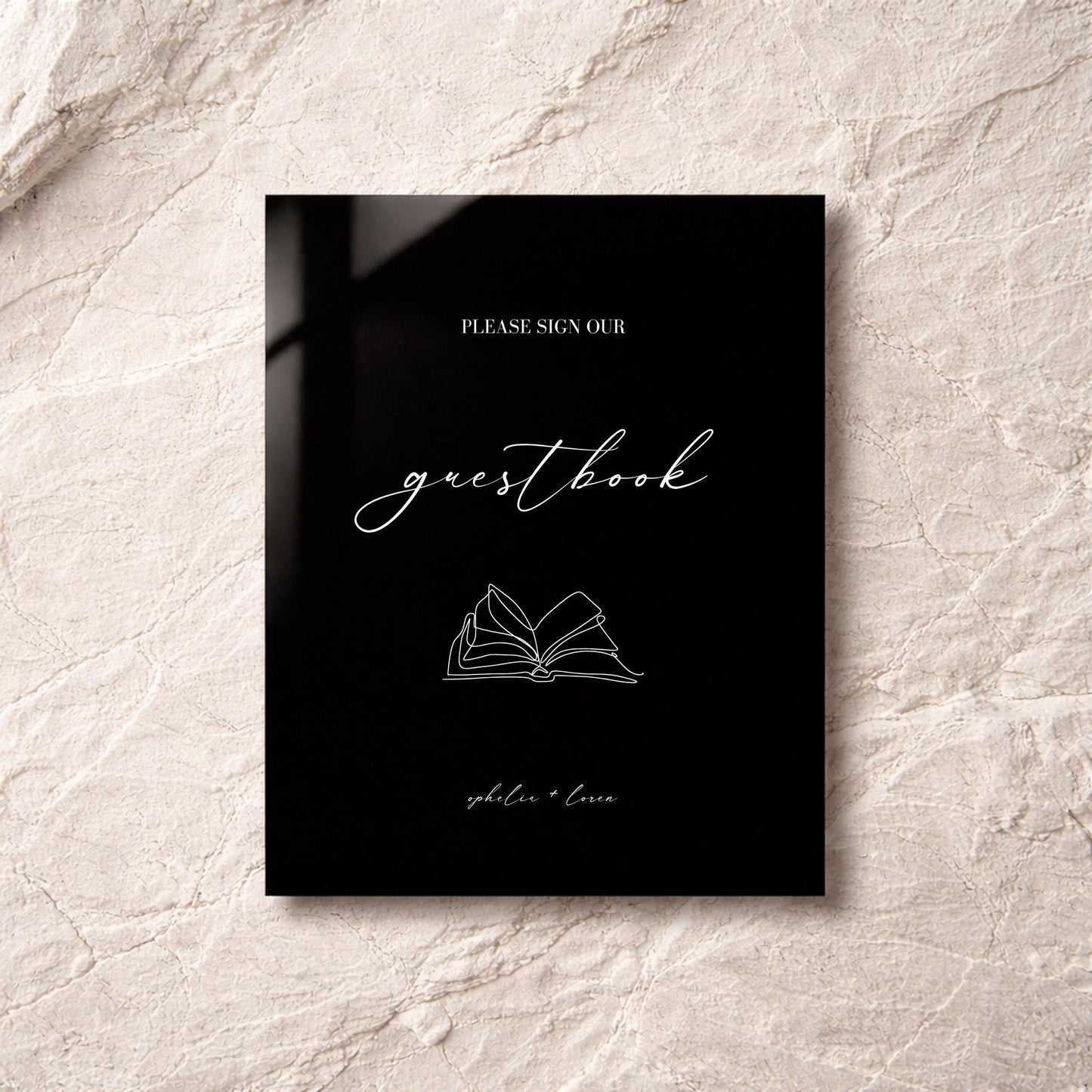 Aria Collection Acrylic Wedding Guestbook Sign