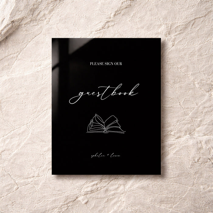 Aria Collection Acrylic Wedding Guestbook Sign