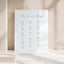 Aria Collection Acrylic Wedding Seating Chart Sign