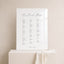 Aria Collection Acrylic Wedding Seating Chart Sign