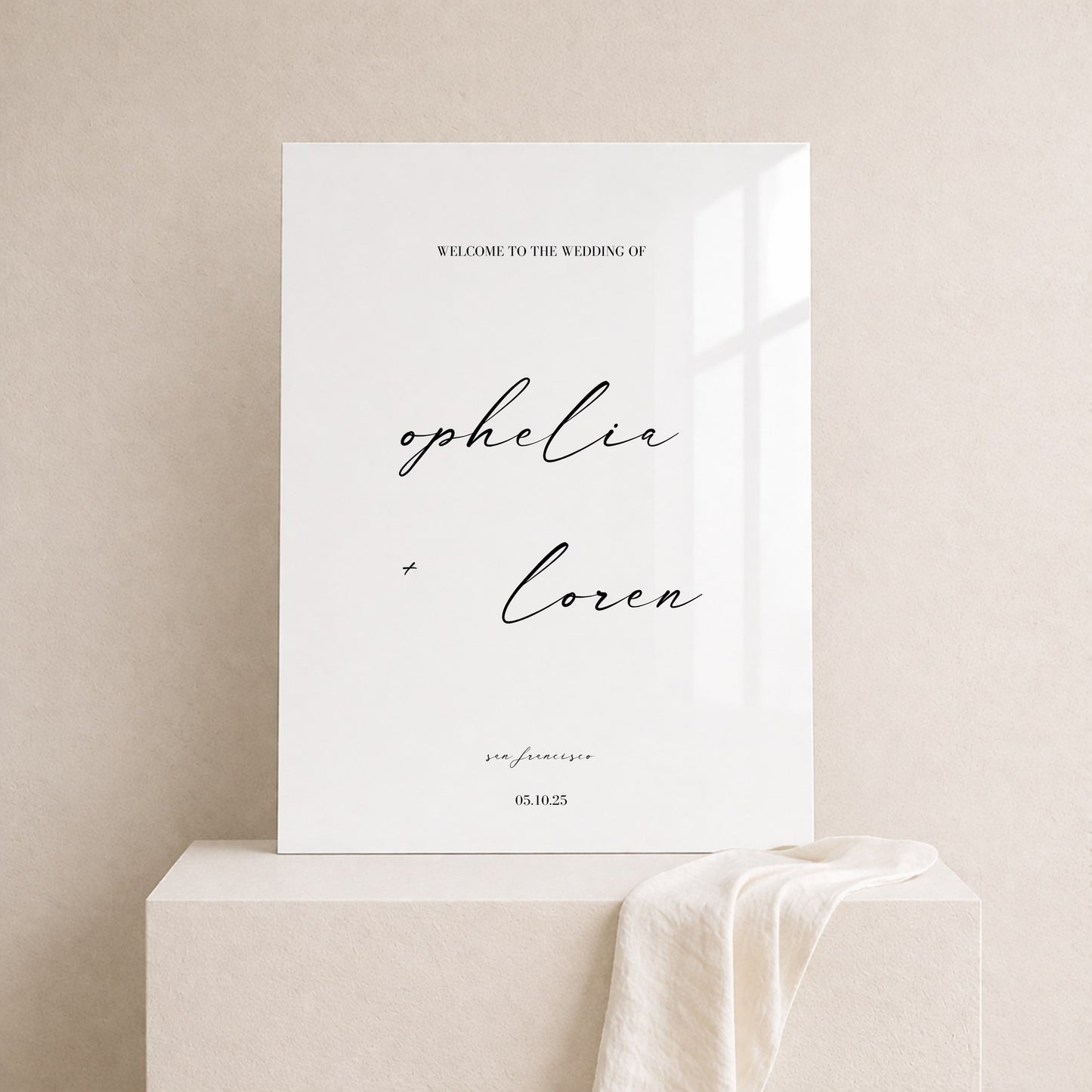 Aria Collection Acrylic Wedding Welcome Sign