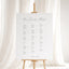 Aria Collection Gatorboard Wedding Seating Chart Sign