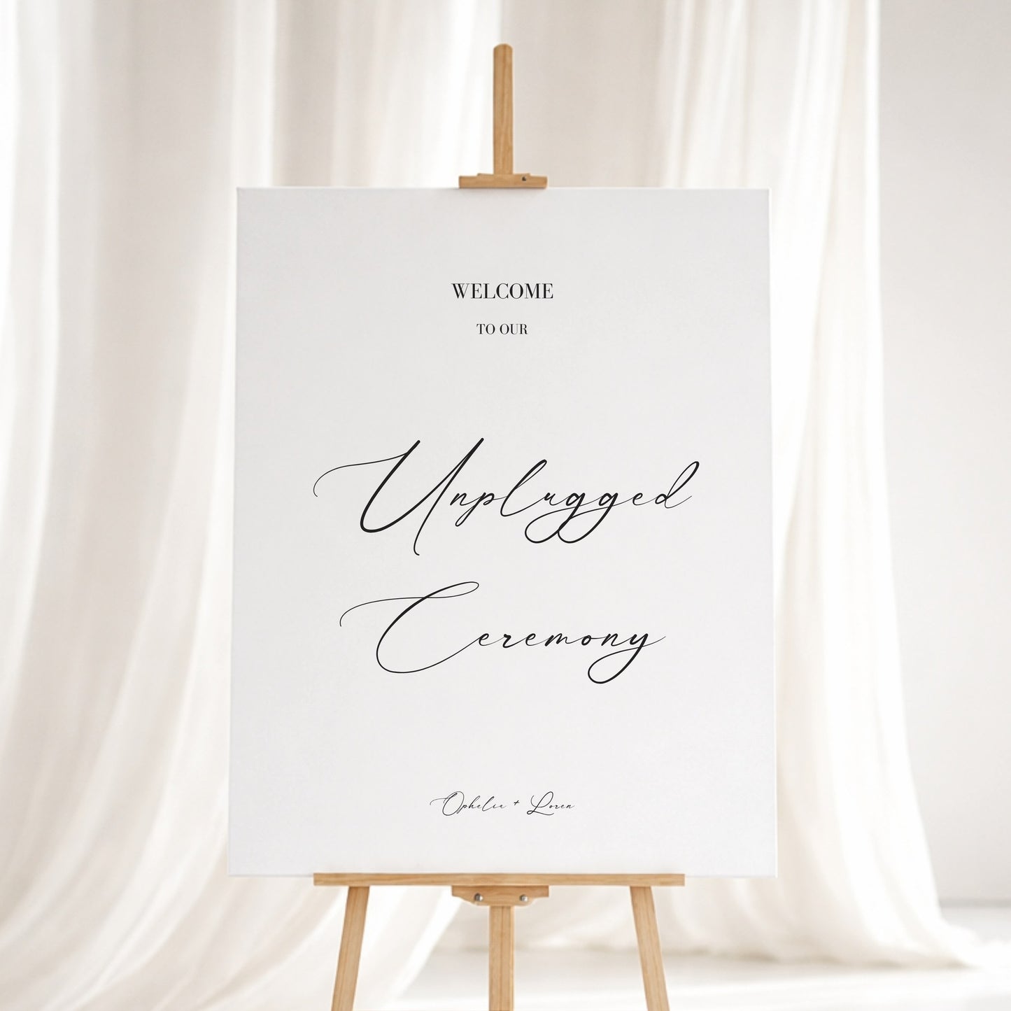 Aria Collection Gatorboard Wedding Unplugged Ceremony Sign