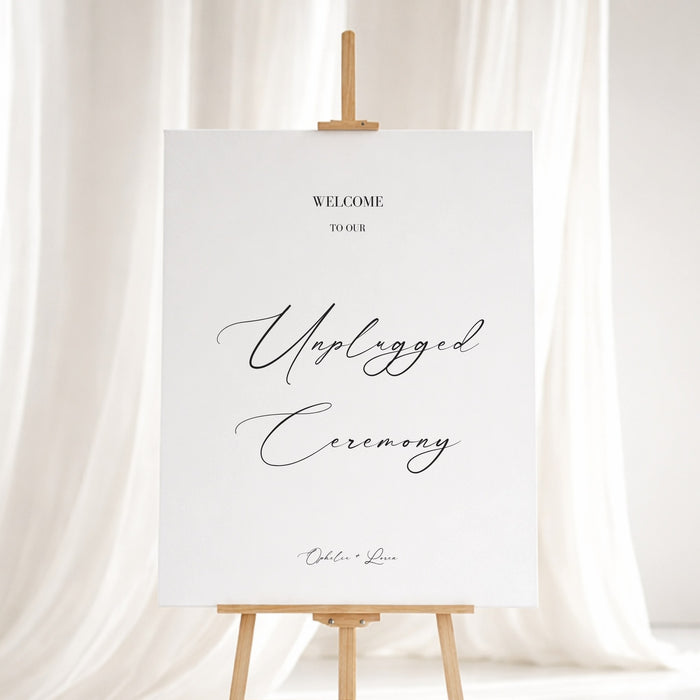 Aria Collection Gatorboard Wedding Unplugged Ceremony Sign