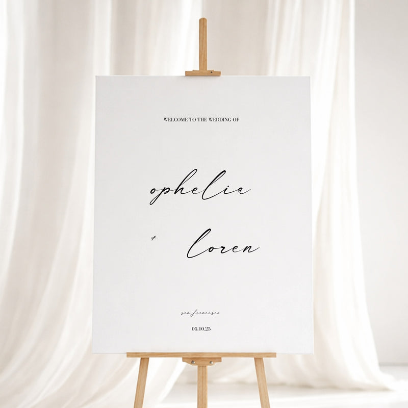 Aria Collection Gatorboard Wedding Welcome Sign