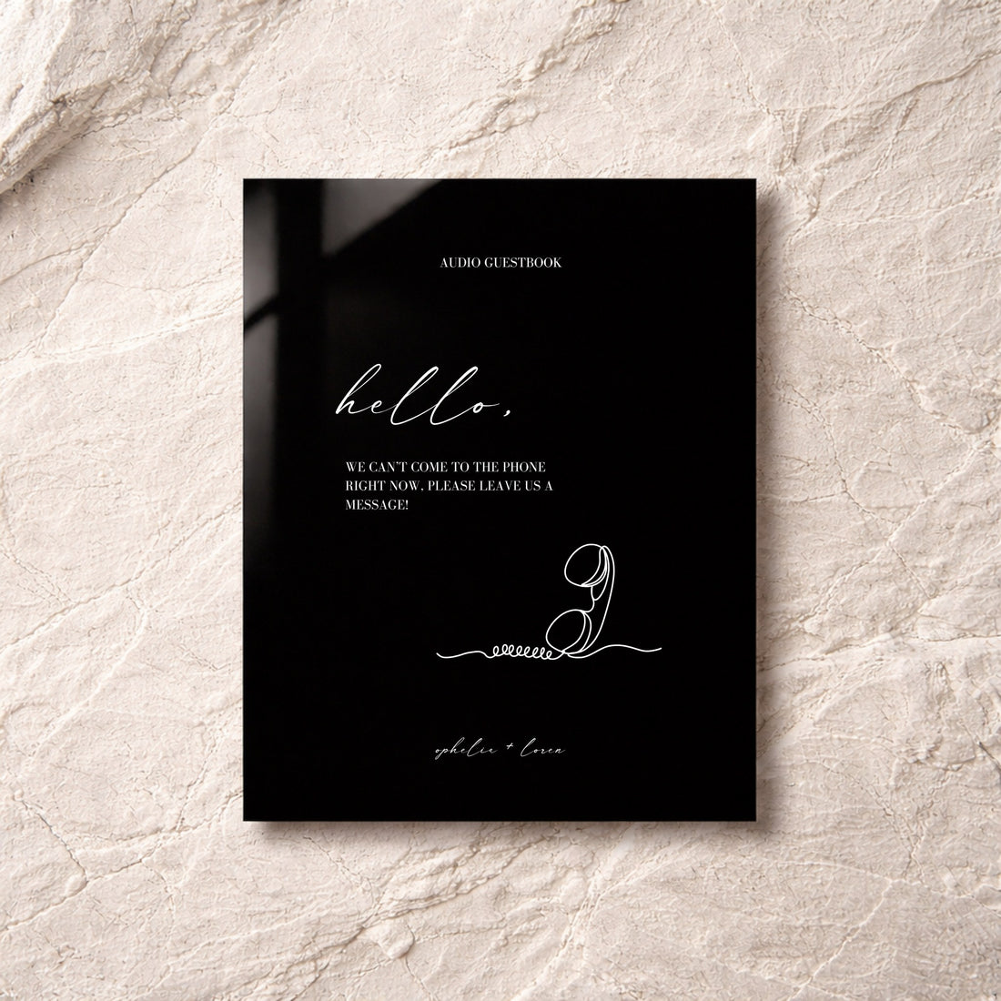 Aria Collection Acrylic Wedding Guestbook Sign