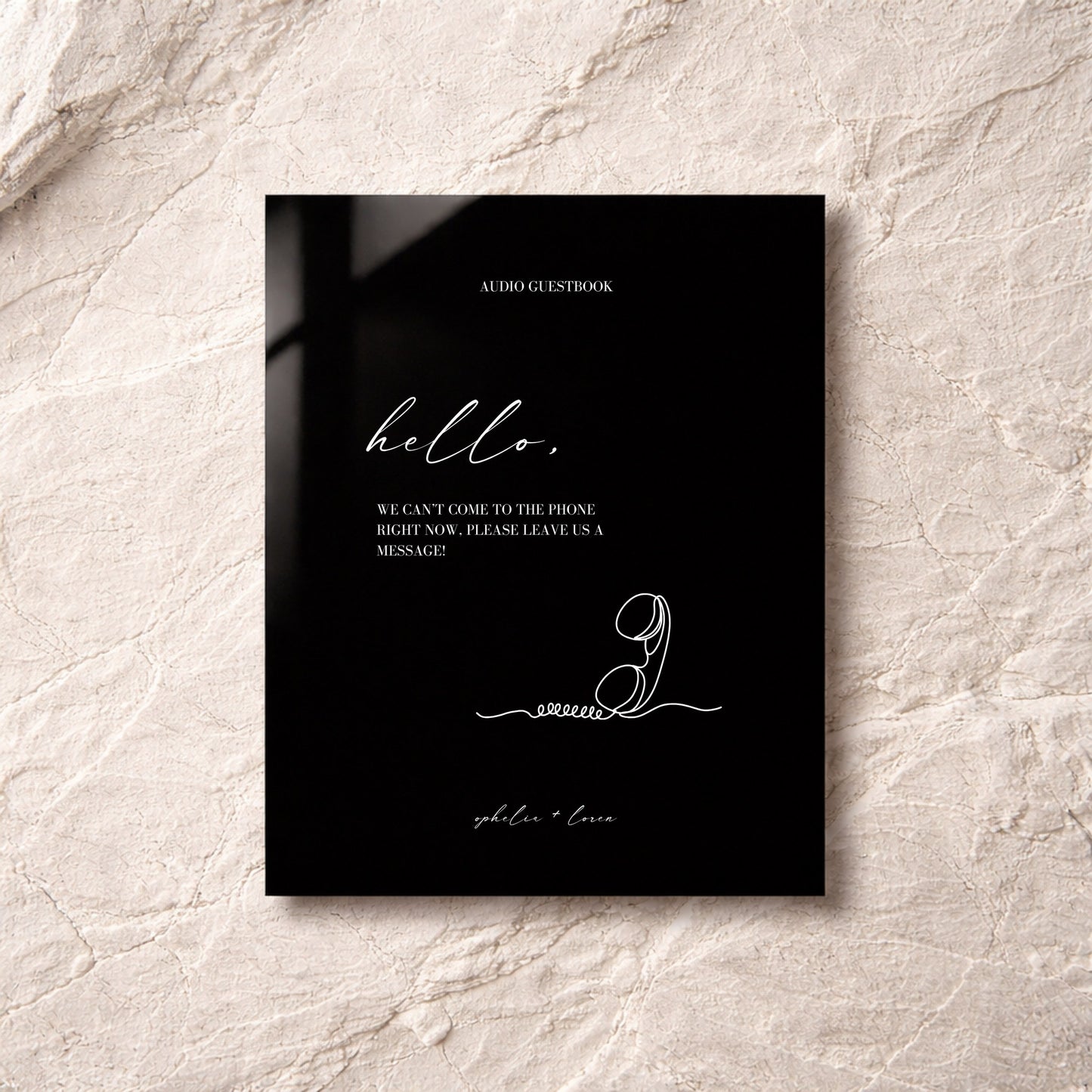 Aria Collection Acrylic Wedding Guestbook Sign