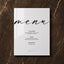 Aria Collection Acrylic Wedding Menu Sign
