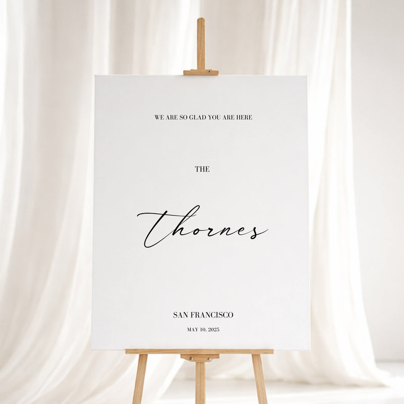 Aria Collection Gatorboard Wedding Welcome Sign