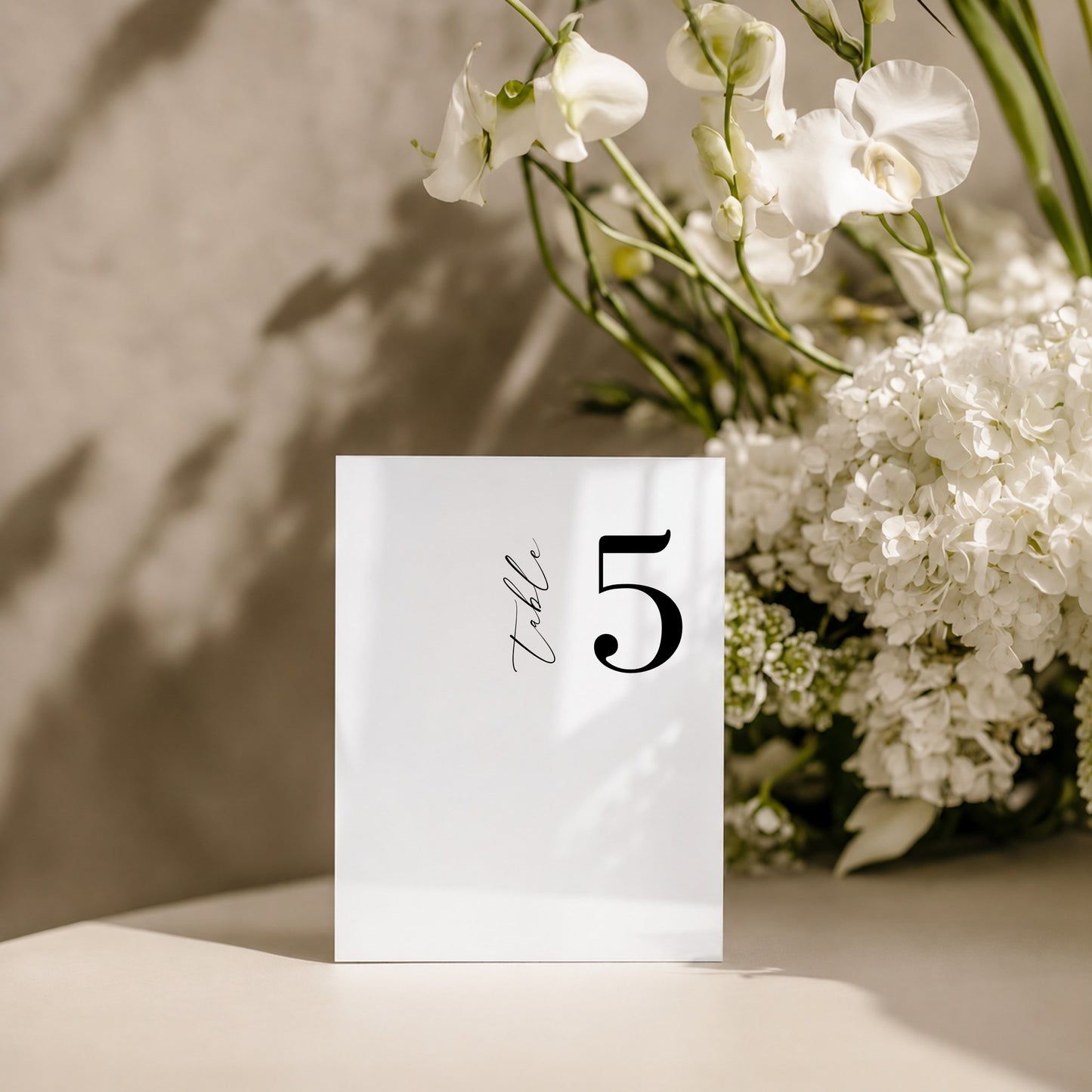 Aria Collection Acrylic Wedding Table Numbers Sign