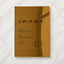 Aria Collection Gold Mirror Wedding Menu Sign